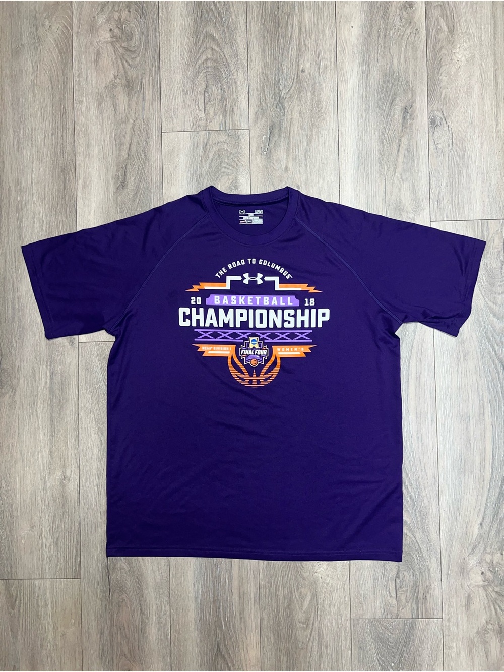 Under Armour 2018 NCAA Women’s Basketball Final Four  Purple T-Shirt Size Large